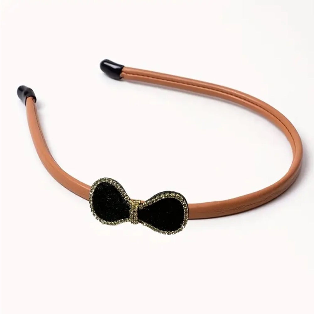 💖 3/$30 💖 Light Brown Leather Bow Headband
